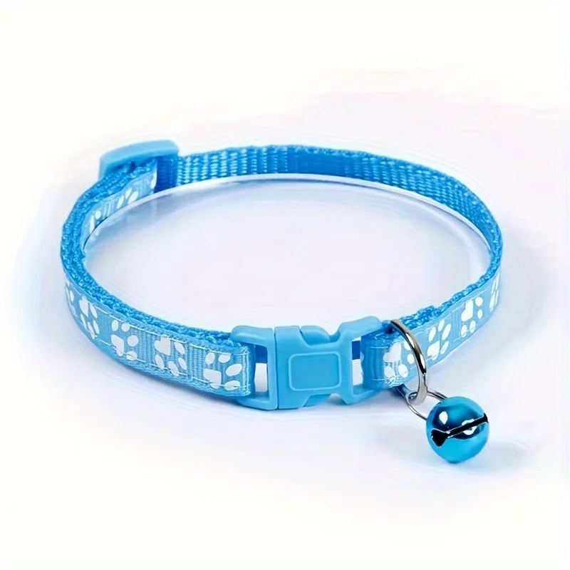 Collar de campana ajustable para gatos y gatitos, accesorios para mascotas, patrón colorido, a la moda - imagen 4