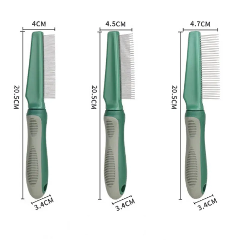 Peine removedor de pelo para perros, cepillo de Masaje para perros, peines de acero inoxidable para depilación de gatos, mango cómodo, cuidado de mascotas - imagen 4
