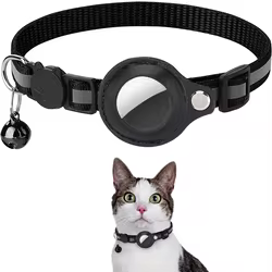 Collar reflectante para gatitos con AirTag ajustable e impermeable