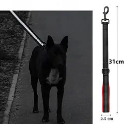 Correa reflectante corta de nailon para perros grandes y asiento coche