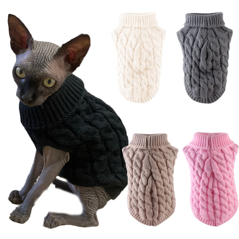Jersey térmico para gato Sphynx – Suéter de punto para invierno - imagen 5