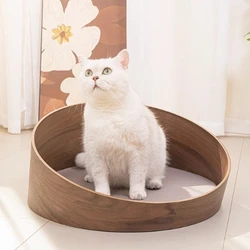 Cama de madera lavable y extraíble para gatos y perros pequeños