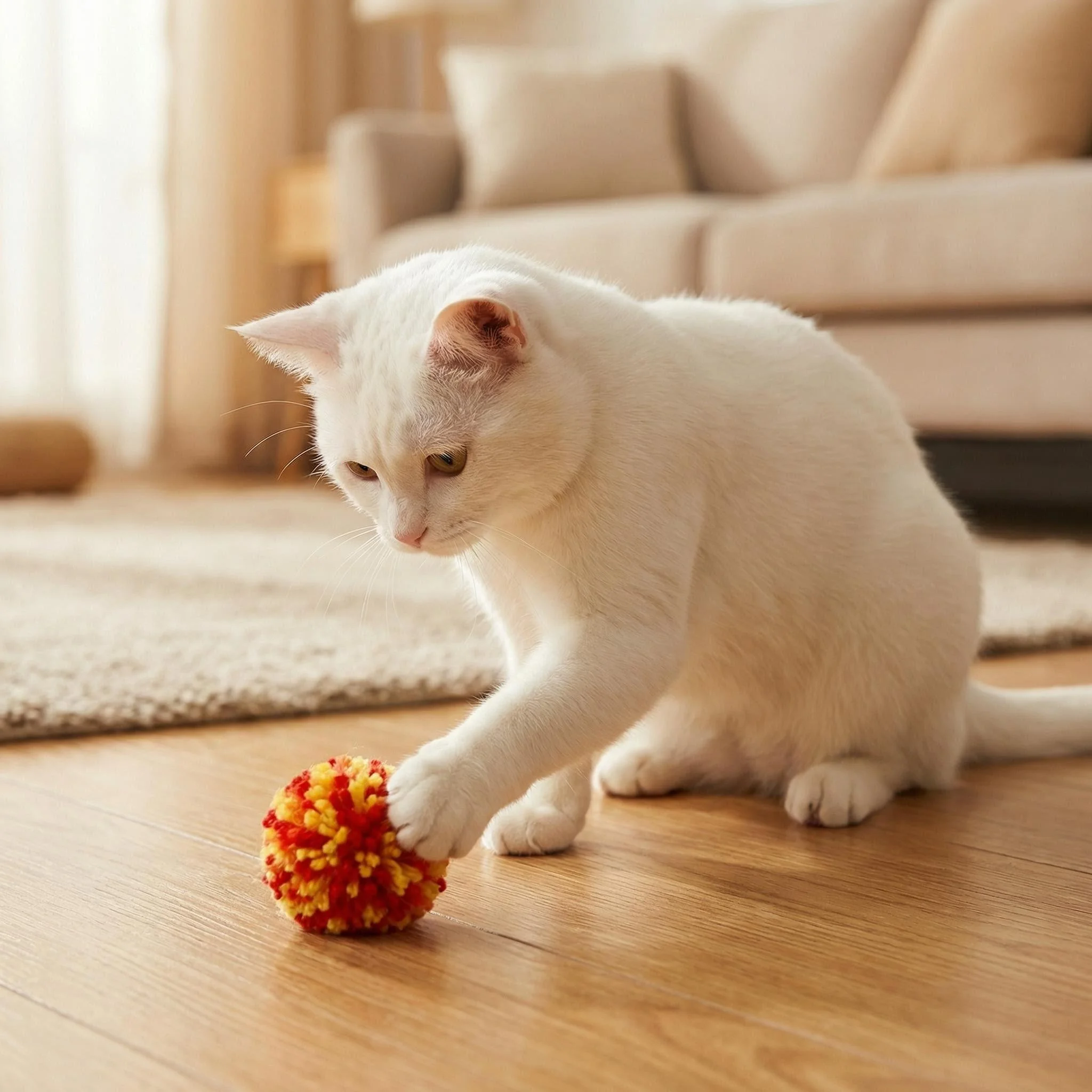 Pelota de felpa interactiva para gatos y perros – autoentretenimiento - imagen 5