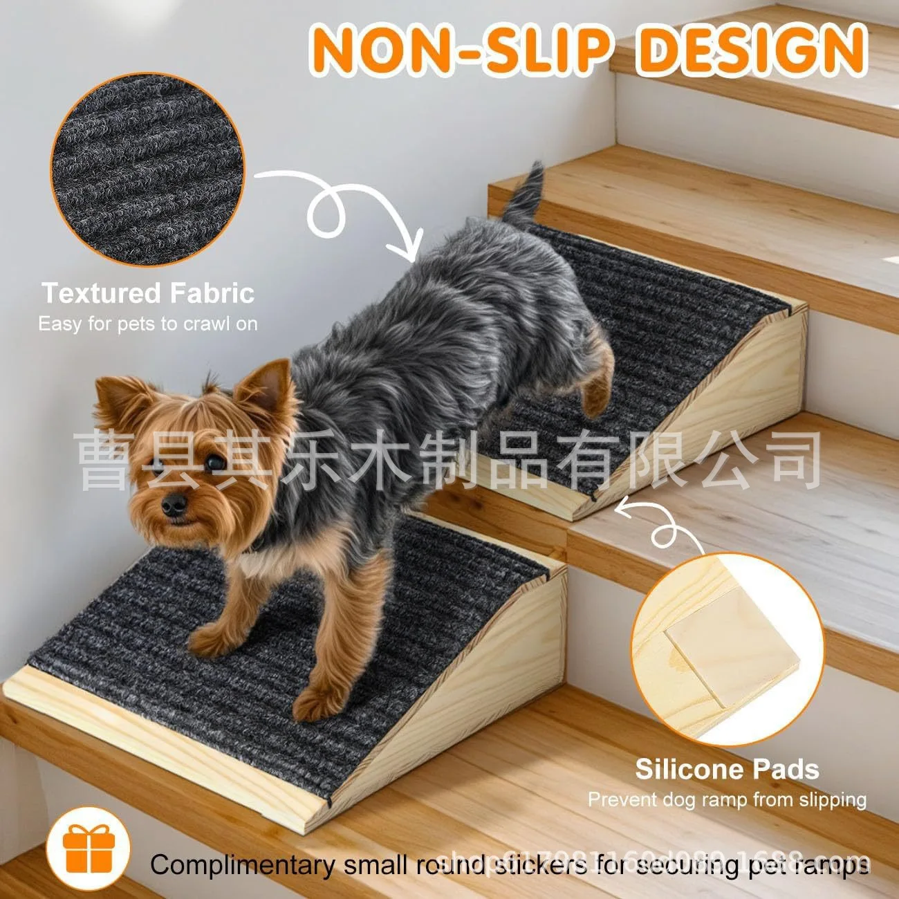 Rampa de madera para gatos y perros pequeños - escalera portátil - imagen 4