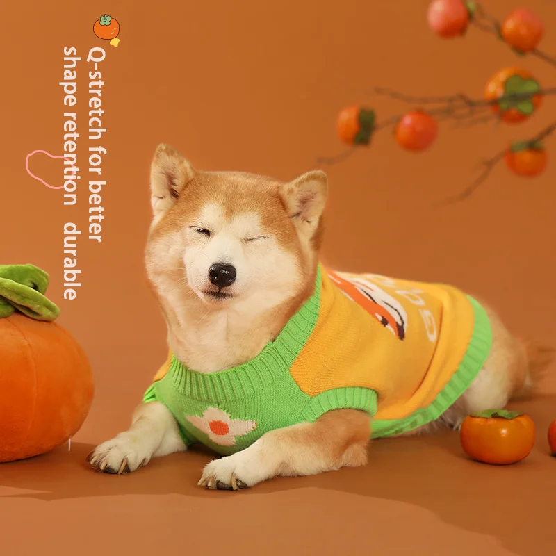 HOOPET Lindo suéter de punto para mascotas, suéter de otoño e invierno para perros, ropa cálida, Shiba Inu Chihuahua Bulldog Perros pequeños y medianos - imagen 4