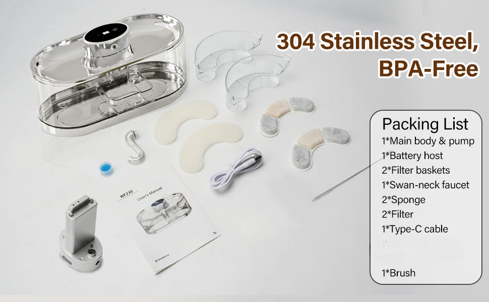 Cat Fountain Stainless Steel