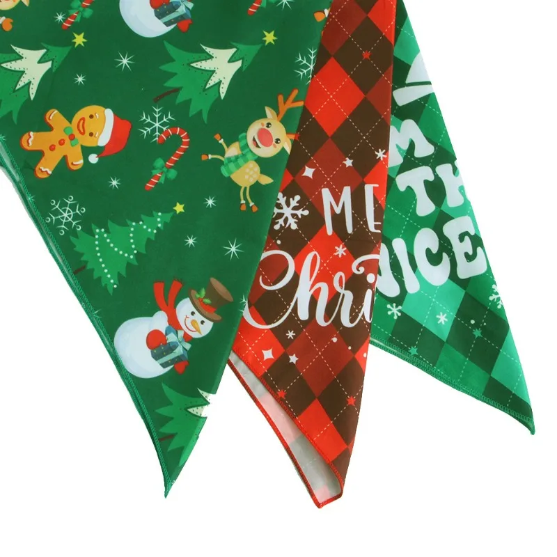 Conjunto de vestido de Navidad para perro, sombrero de árbol de Navidad, alce, muñeco de nieve, bufanda triangular, pañuelo para el cuello para gatos, tocado, pajaritas para perros - imagen 3