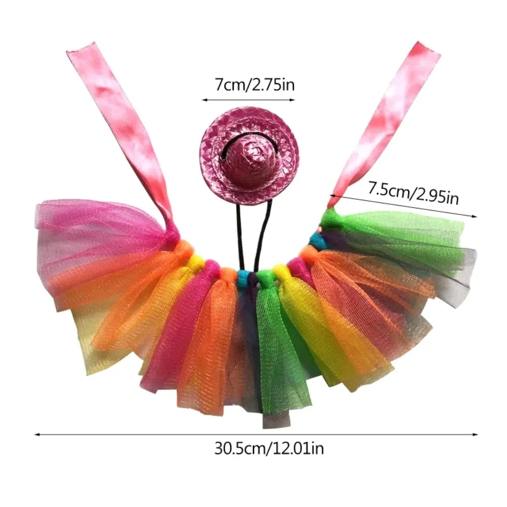 Sombrero de disfraz de dragón barbudo para lagartos, falda tutú y reptiles, disfraz para mascotas pequeñas, ropa, accesorios para fotos para Geckos, hámster, rata - imagen 2