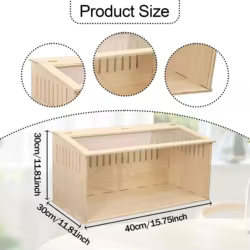 Jaula de madera para hámsters y cobayas con techo abrible