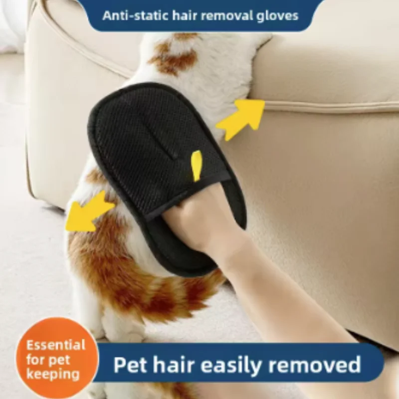 Guantes de aseo para mascotas, cepillo para eliminar el pelo de perros y gatos, guante de limpieza para gatitos, para sofá, alfombra, ropa, eliminación de pelo de mascotas, suministros para mascotas - imagen 3