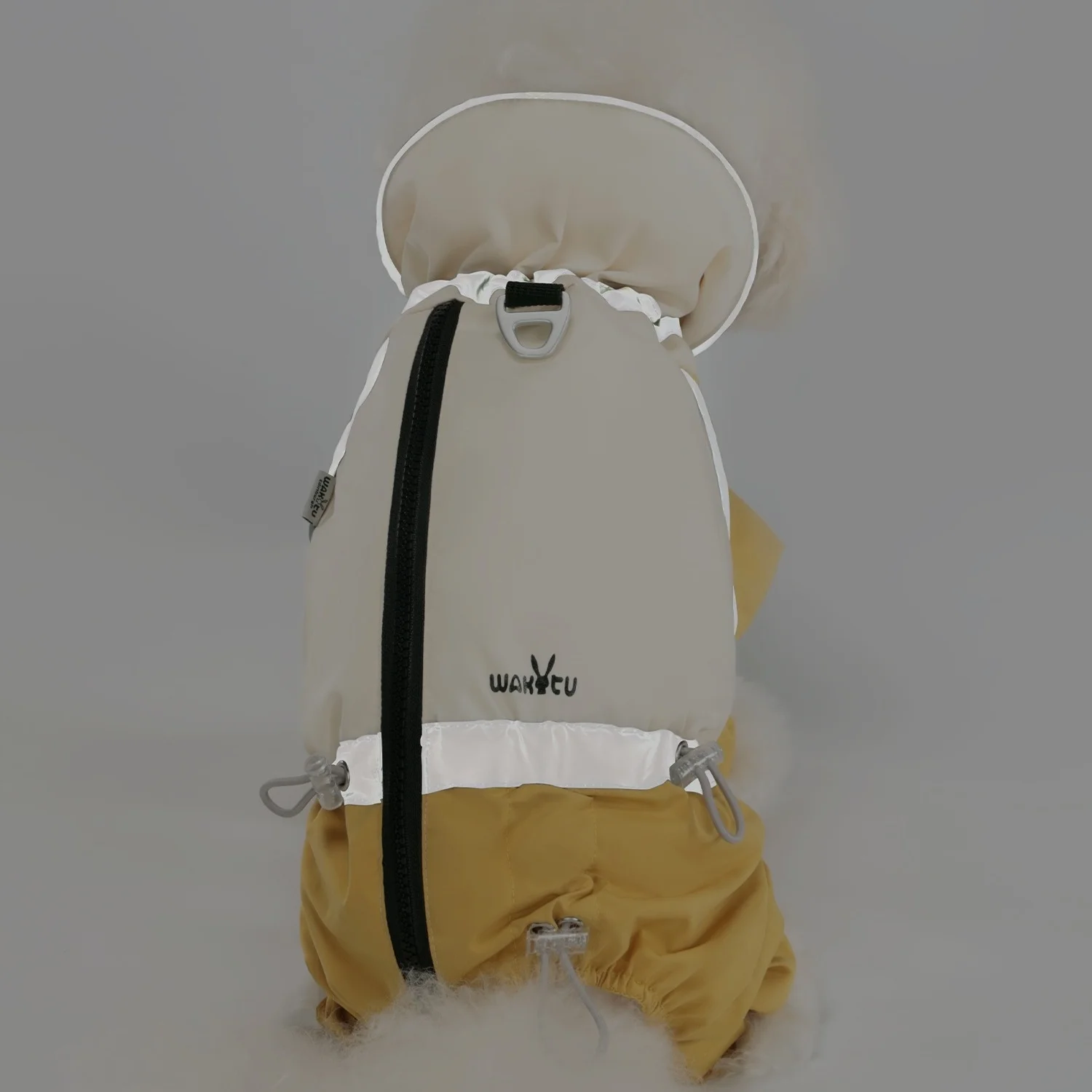 Primavera y verano Ropa para perros de raza pequeña Abrigo a prueba de viento de cuatro patas chaqueta impermeable para perros ropa para mascotas impermeable para perros amarillo - imagen 5