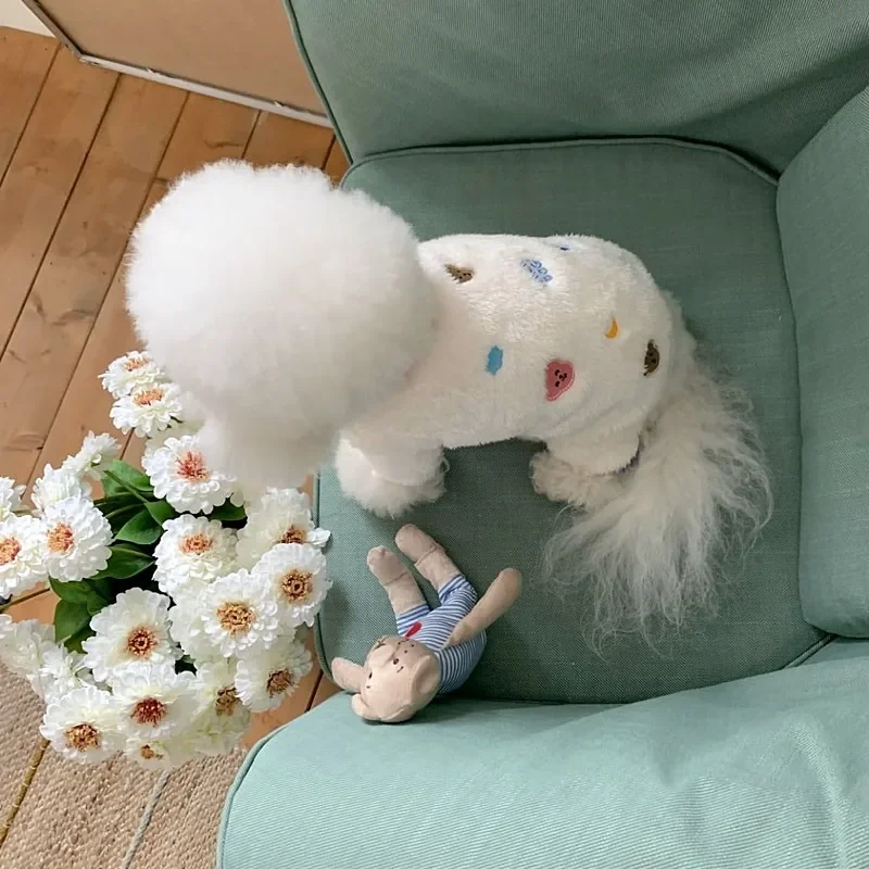 Mono bonito de oso de dibujos animados para perro, ropa cálida de lana para invierno para perros pequeños, ropa suave para cachorros, abrigo de Yorkshire Terrier - imagen 4