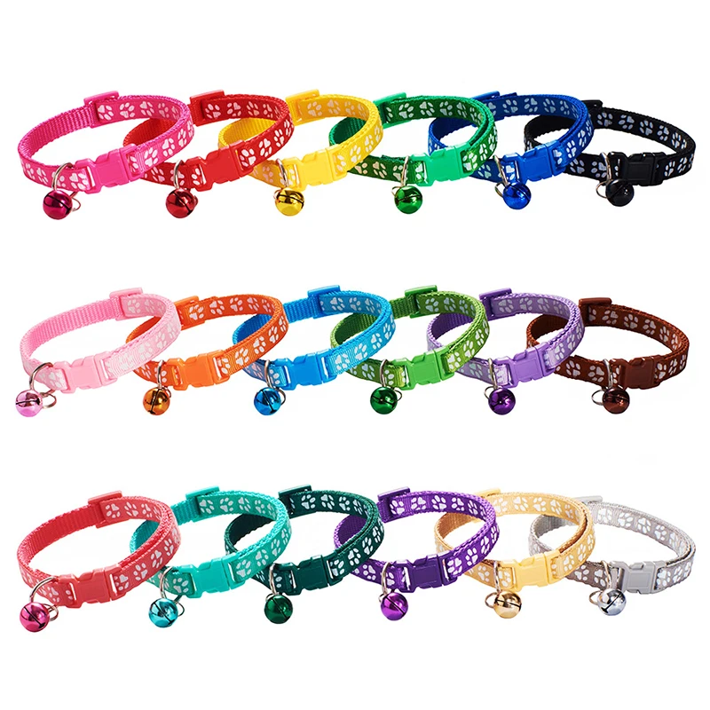 Collar con identificación personalizada para perro, correa ajustable de nailon con campana, grabado personalizado para gatitos y cachorros, para gato - imagen 3