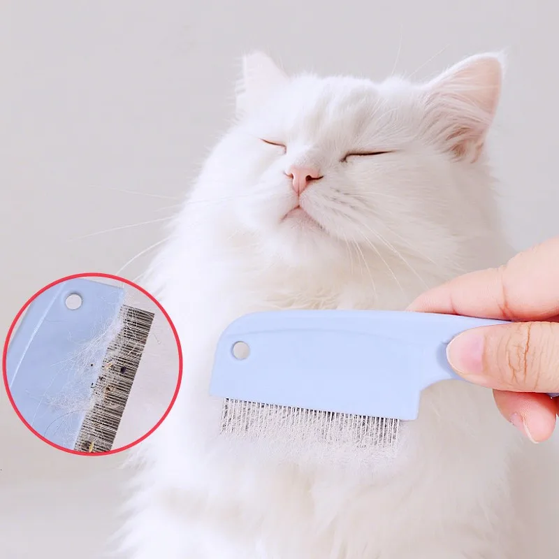 Peine para perros, depilación de mascotas, peines para pulgas para perros, Limpieza del cabello, cepillo de masaje para el cuidado de perros, peine para gatos con dientes de tres lados, productos para mascotas - imagen 3