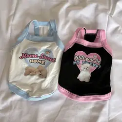Camisola de primavera para perros - chaleco con color contrastante