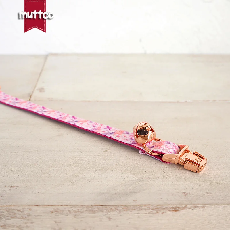 MUTTCO Venta al por menor grabado vívido lindo diseño de estampado animal hecho a mano DREAMWORLD PINK PAR collar Diseño único Collar de gato 2 tamaños UCC203 - imagen 4