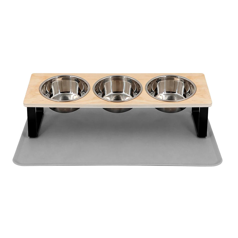 Comedero elevado para gatos con tapete silicona antideslizante - imagen 4