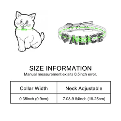 Collar personalizado con nombre para gatos y perros pequeños