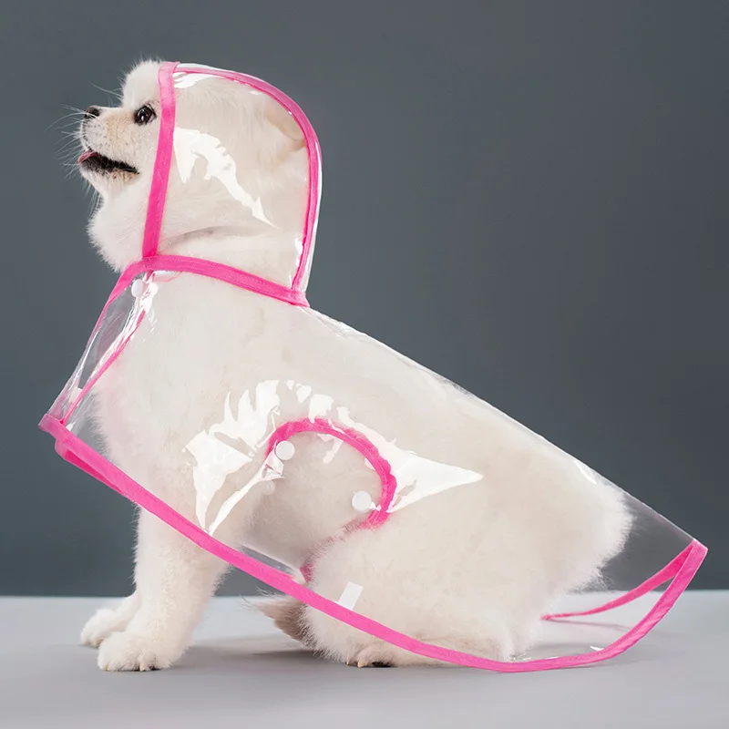 Chubasquero transparente para perros, ropa impermeable para mascotas para perros pequeños y medianos, impermeable para cachorros al aire libre, accesorios para perros - imagen 4