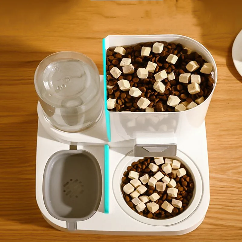 Alimentador automático 2 en 1 para mascotas, bebedero para perros y gatos, dispensador de agua, tazón de comida, suministros para mascotas, accesorios para perros, gatitos y cachorros - imagen 5