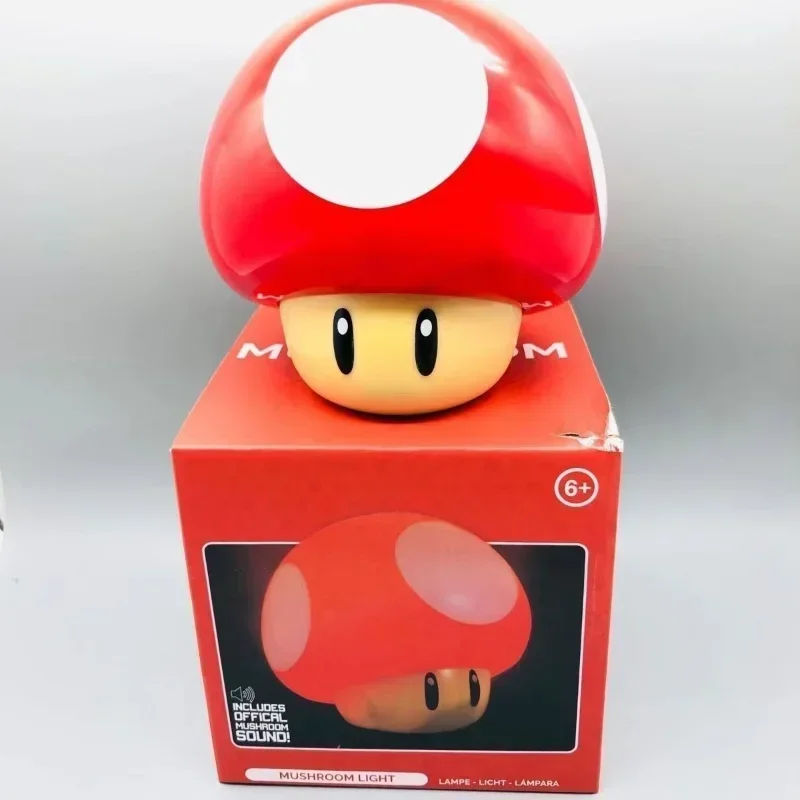 Lámpara Super Marios Bros, luz Led superestrella, música Kawaii, luz nocturna, sonido, carga Usb, lámpara de escritorio de Anime para niños, regalos, Juguetes - imagen 5