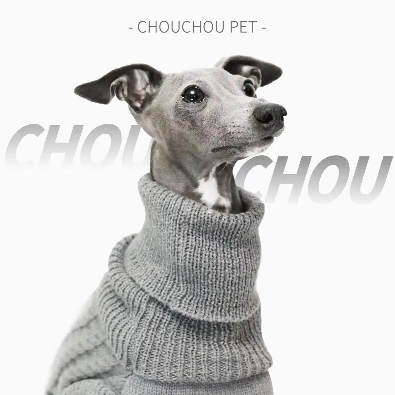 Chaleco de punto suave para cachorros, cuello alto, suéter para mascotas, Whippet, galgo, cachorro, perro grande, invierno