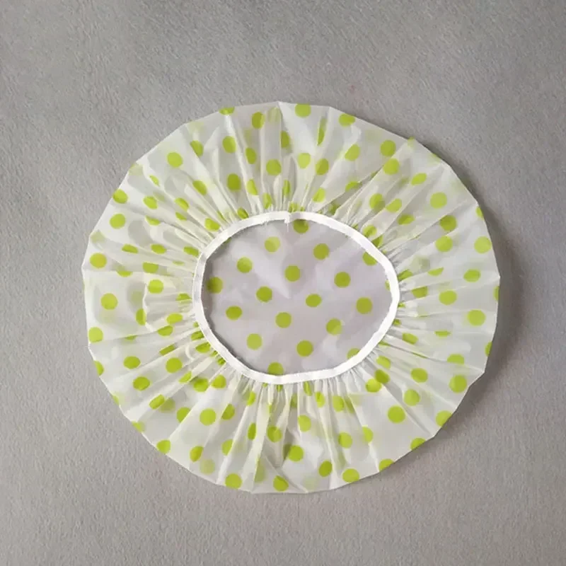 Gorro de ducha impermeable desechable para mujer, gorro de baño elástico grueso, suministros de baño para el cabello, 1 unidad por lote - imagen 3