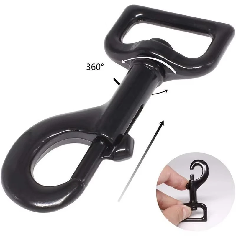 Cuerda corta para perros de 30/45/60cm, correa de entrenamiento para perros grandes reflectante de nailon con cerradura de aleación de Zinc bloqueable, rotación de 360 grados - imagen 4