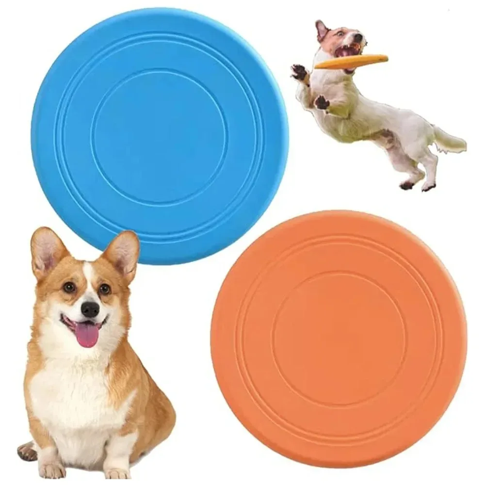 Disco volador de perro suave, juguete de silicona resistente a mordeduras, plato flotante para perro, responde al entrenamiento más rápido con juguetes interactivos para masticar, 2 uds. - imagen 5