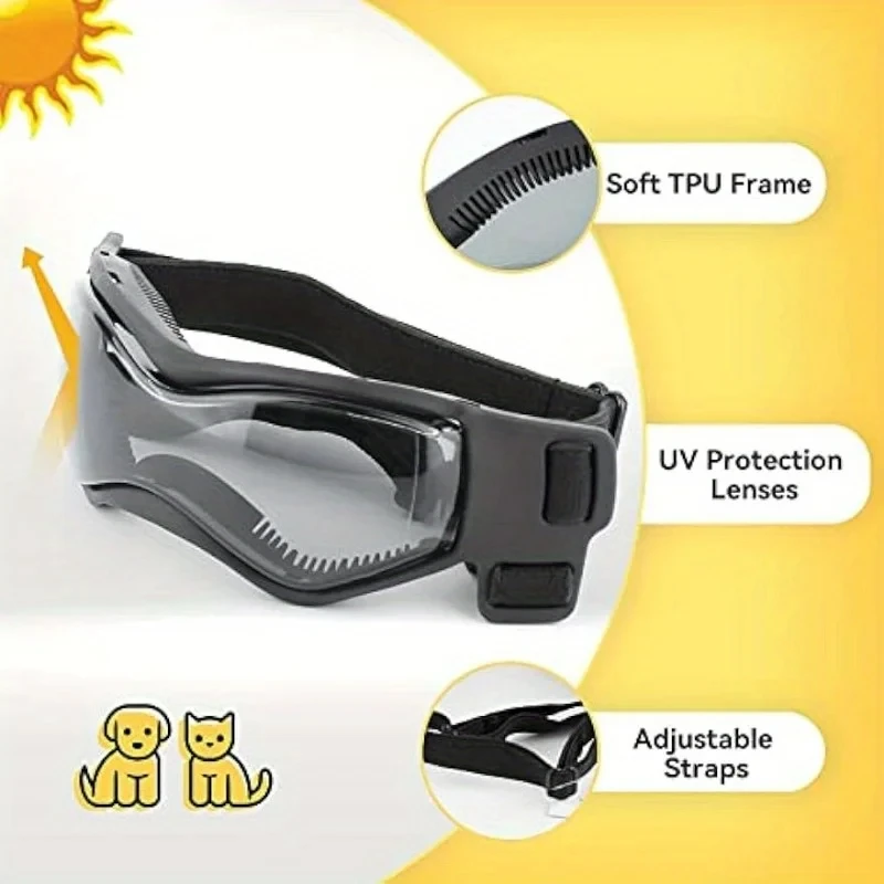 Gafas para perros de razas pequeñas, gafas de sol para perros de razas pequeñas, gafas de protección UV para cachorros pequeños, conducción al aire libre - imagen 3