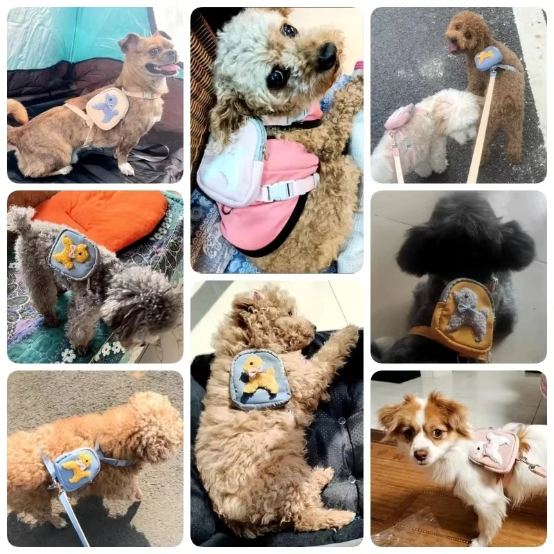 Mochila para perros, mochila escolar, chaleco para cachorros, bolsa para perros y gatos pequeños, mochila para aperitivos para Chihuahua, accesorios para perros - imagen 2
