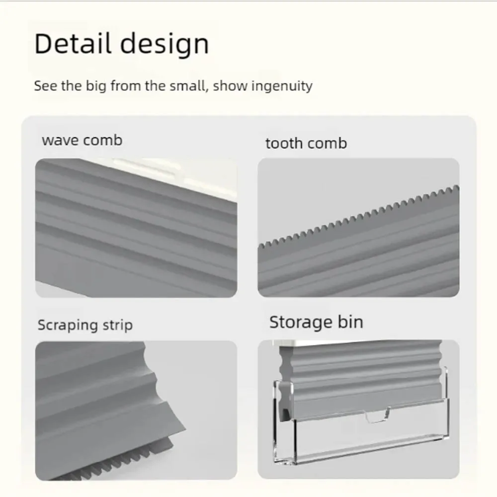 Cepillo de limpieza multifuncional de goma suave, cepillo de limpieza para sofá, pelusa, tela, eliminación de polvo, depiladora compacta para el hogar, 1 ud. - imagen 4