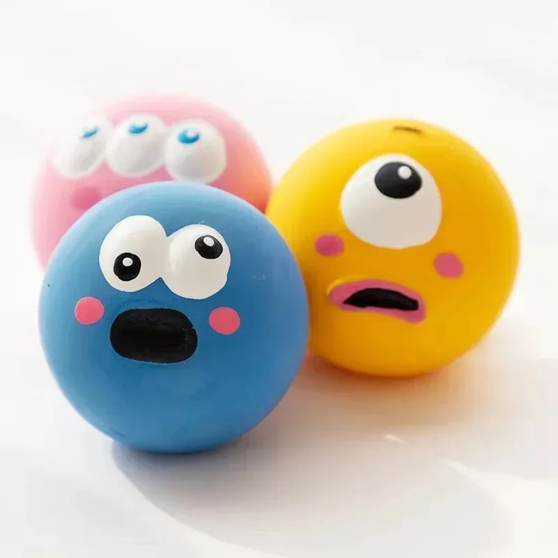Juguetes chirriantes para mascotas, pelota de juguete para masticar perros, Bola de goma para limpiar los dientes, juguete para masticar para perros, sonicador resistente a mordeduras, suministros para mascotas - imagen 2