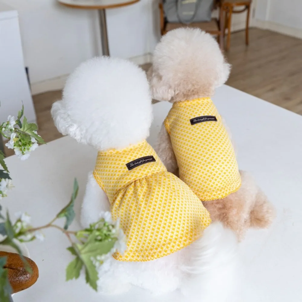 Otoño e Invierno perro princesa lindo vestido sin mangas perro pareja vestido mascota chaleco Navidad Año nuevo Base camisa ropa para cachorros - imagen 3