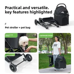 Carrito plegable para perros pequeños y medianos – Paseos y viajes