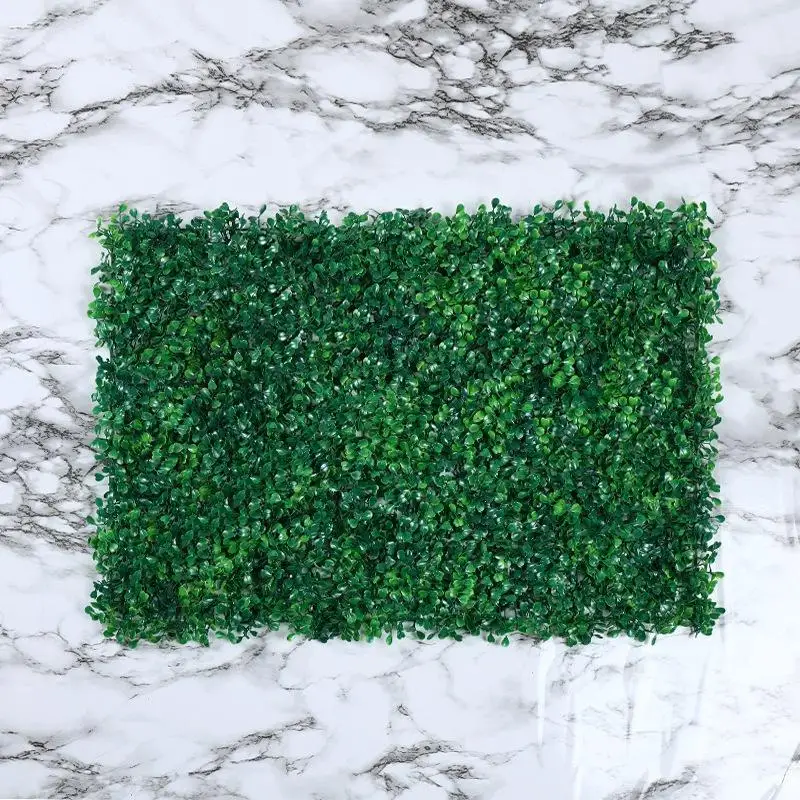 Planta Artificial decoración de pared telón de fondo hojas de simulación planta de plástico Artificial valla al aire libre jardín privacidad seto pantalla - imagen 4