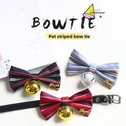 Collar con campana para gatos y perros mini, lazo fresa
