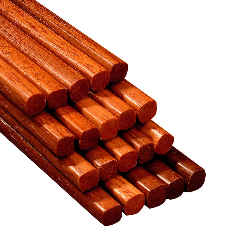 10 par/set palillos de madera Natural, palillos antideslizantes reutilizables, palitos de comida para Sushi, vajilla para el hogar, utensilios de cocina - imagen 4