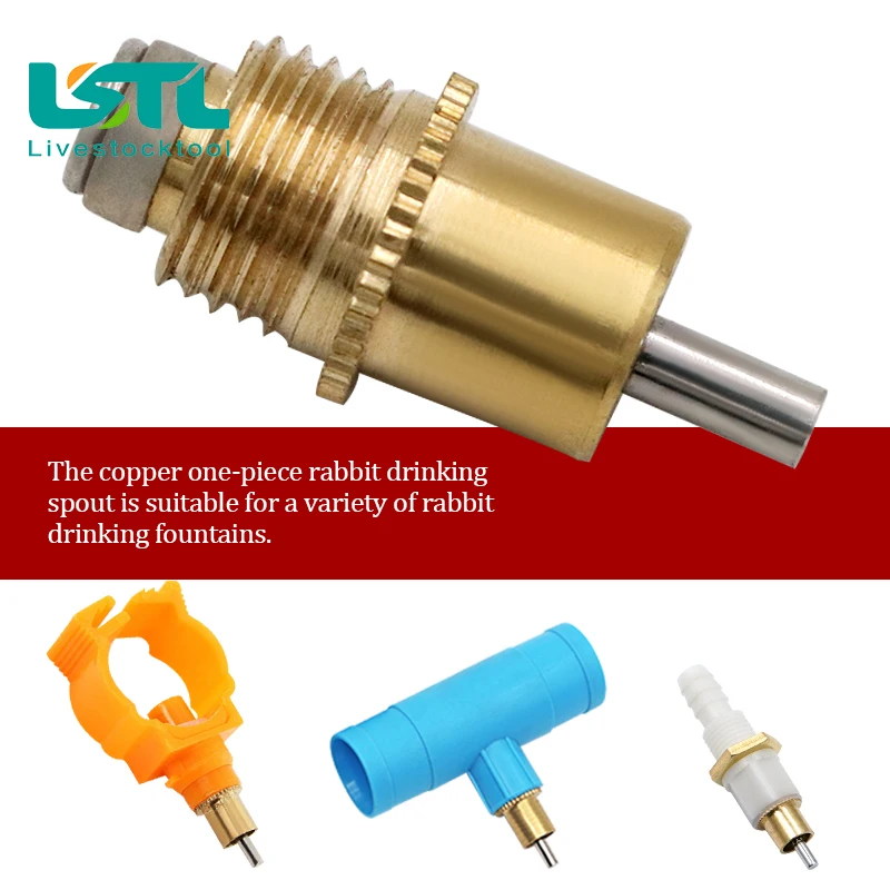 4 Uds. Conejo, pollo, codorniz, pájaros y otros animales, bebedero de cobre, pezones, conejo, accesorios para agua potable, equipo - imagen 5