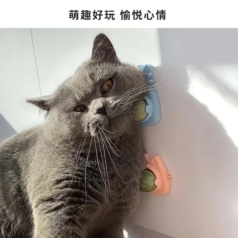 Bolas de hierba gatera, juguetes adhesivos para pared, Bola de menta para gatos, Natural saludable, elimina bolas de pelo para promover la digestión, aperitivos de hierba para gatos y mascotas - imagen 5