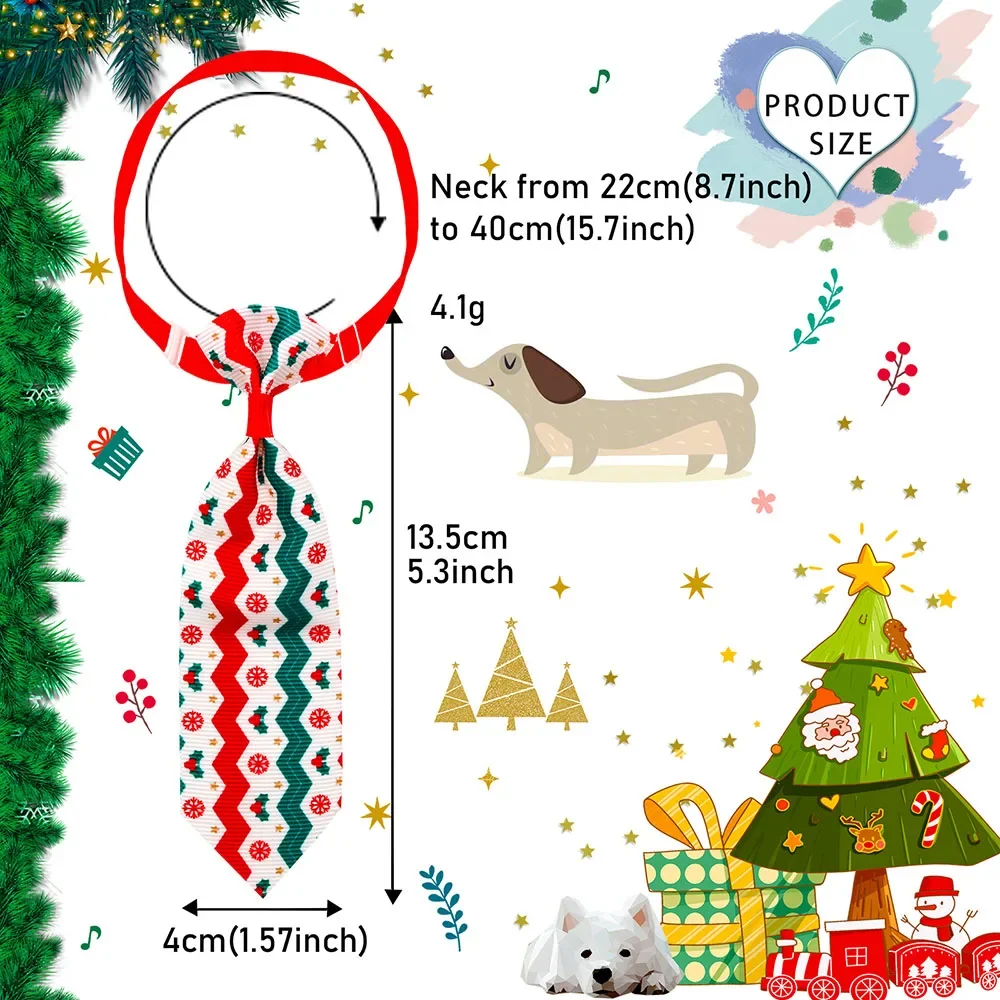100PS Navidad perro aseo perro pequeño gato corbatas pajarita Navidad suministros para mascotas pajaritas para perros pequeños Collar mascotas accesorios para perros - imagen 3