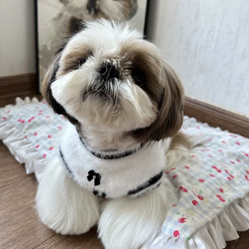 Suéter de punto para otoño/invierno para mascotas, camiseta sin mangas para perros Marzis, Yorkshire, gato, ropa para cachorros, ropa para perros pequeños - imagen 3