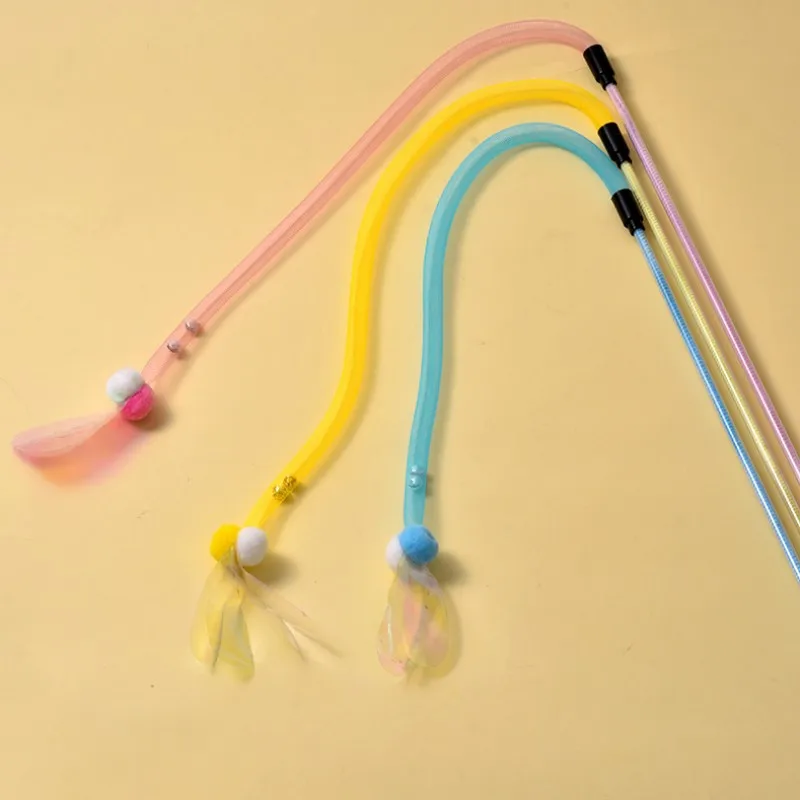 Juguete para gatos, libélula, palo de provocación para gatos, juguetes para gatos, palos de red elásticos interactivos, juguetes para gatos con campana, bola de lana, juguete para gatitos - imagen 3