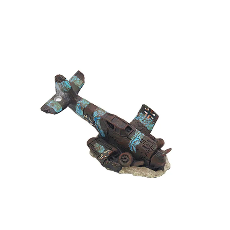 Decoración acuario mini avión simulado para peces y camarones - imagen 4
