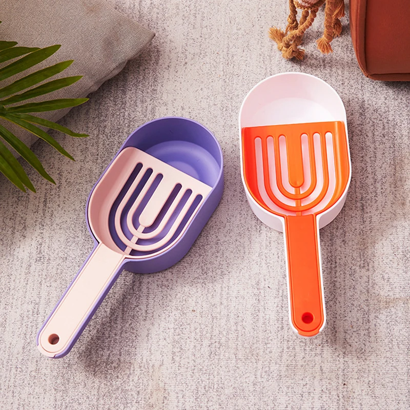 Cawayi Kennel-Pala de plástico para arena de gato, pala para recoger residuos de arena, herramienta de limpieza hueca, ligera, duradera y fácil de limpiar - imagen 4