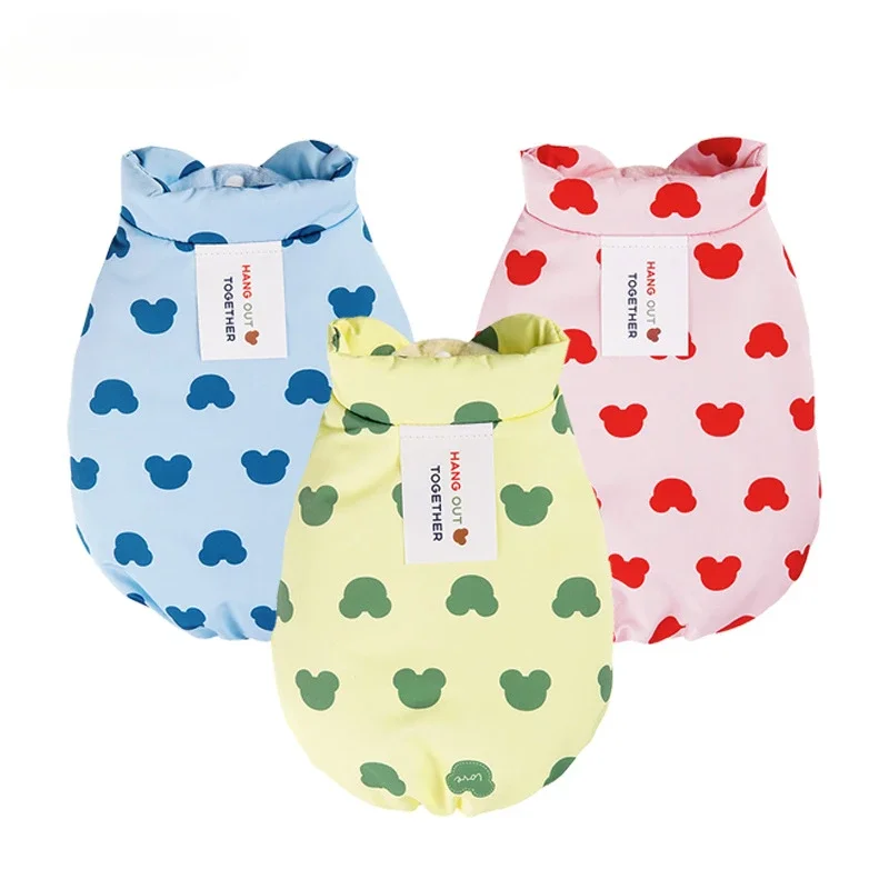 Ropa para perros con estampado de oso de peluche para otoño e invierno, chaleco grueso y cálido a prueba de viento, Parkas para perros - imagen 4