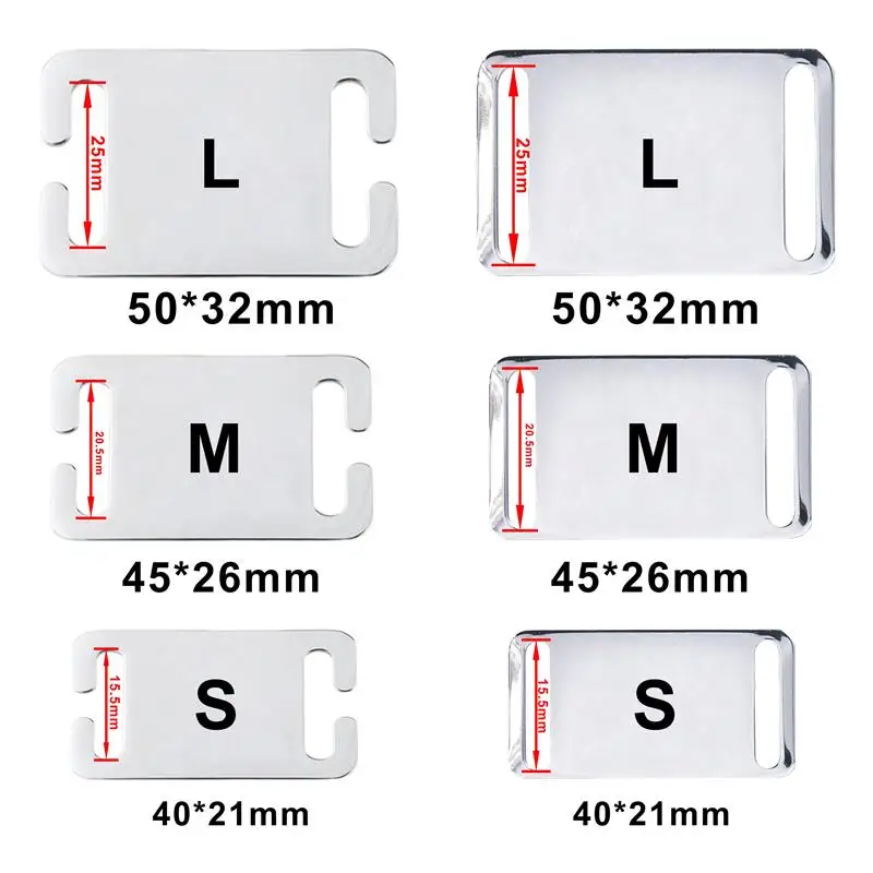 Etiqueta de identificación de mascota personalizada, etiquetas de nombre deslizantes, accesorios para Collar, colgante, grabado gratis, etiquetas de perro de acero inoxidable, 3 colores - imagen 4