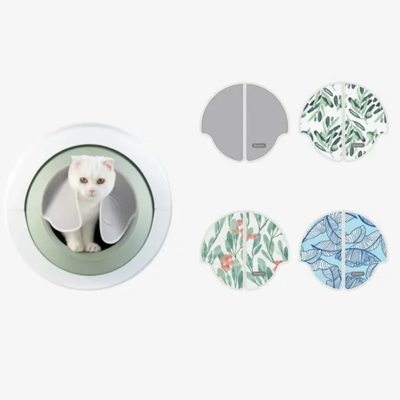 MEET-caja de arena cerrada para gatos, cortina de puerta desmontable y lavable, bloquea completamente el olor, limpieza personalizada y reemplazable de mascotas - imagen 3