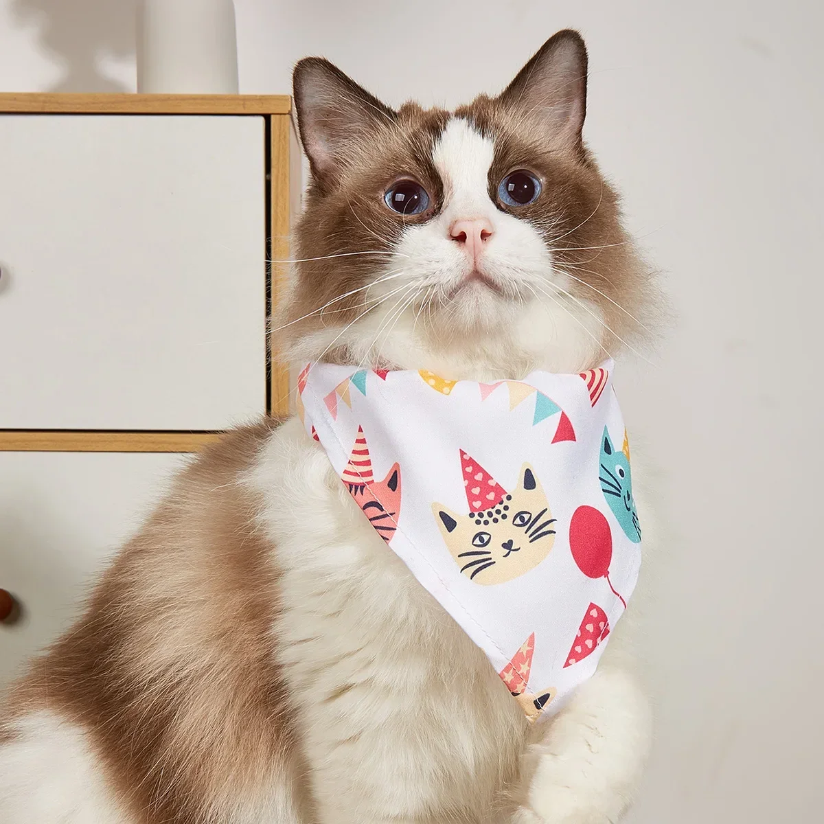 Birthday Day Dog Bandana Christmas Dog Triangle Scarfs Bibs Dog Beach Bandanas for Small Medium Dog Accessoires - imagen 2