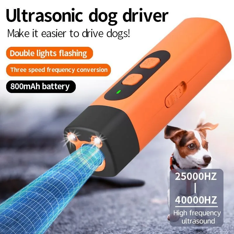 1 disuasorio de corteza de perro, repelente sónico recargable para perros, transmisor de frecuencia de 25KHz, dispositivo antiladridos, alcance de 50 pies, herramienta de entrenamiento para perros - imagen 2